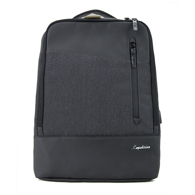 19SA-7840M Teacht Nua PU le backpack ríomhaire glúine uiscedhíonach níolón 15 backpack ríomhaire glúine orlach le muirear USB